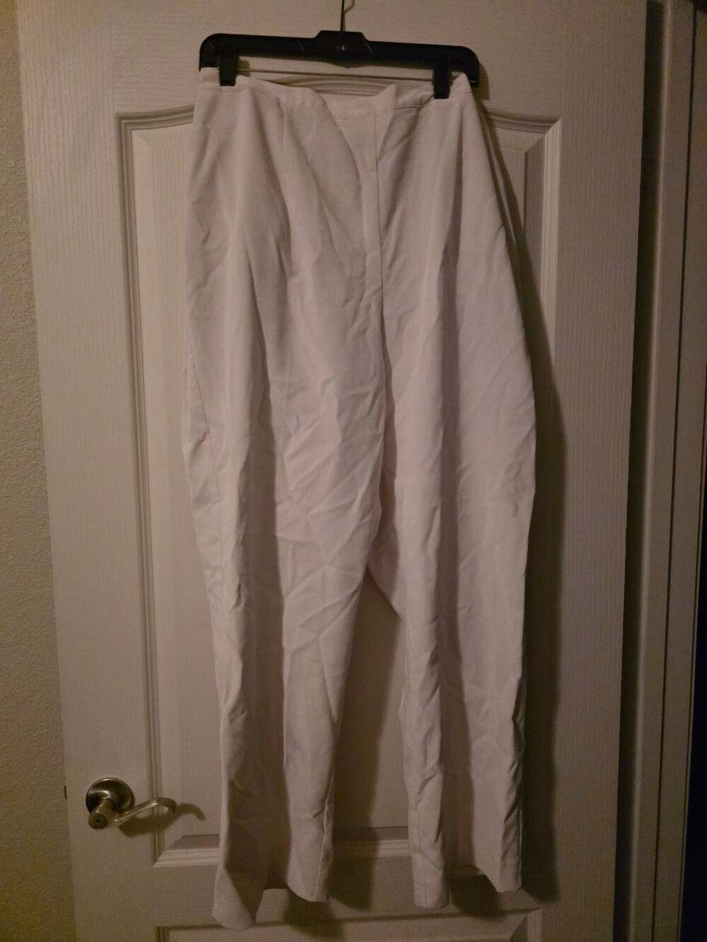 Alfred Dunner Pants Size 20W White Casual Pull On Fine Gauge Corduroy Style